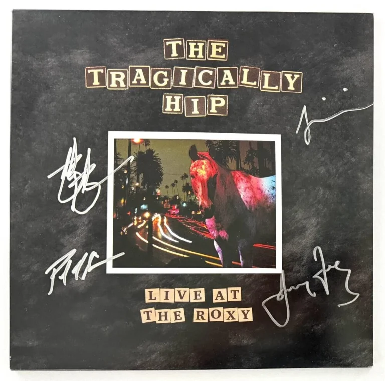 The Tragically Hip Band Signed Autograph Live at the Roxy Album Record JSA COA