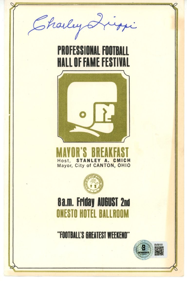 Charley Trippi Signed Chicago Cardinals Mayor Breakfast Brochure Beckett 56089