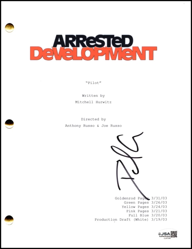 David Cross Signed Autograph Arrested Development Script Screenplay w/ JSA COA