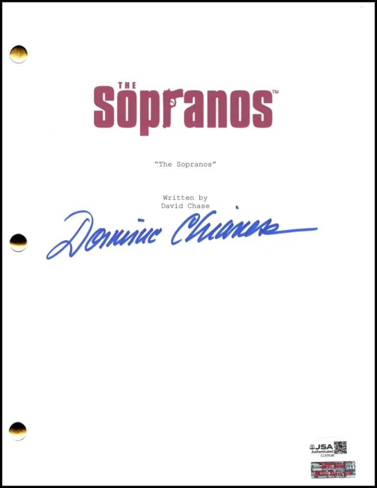 Dominic Chianese Signed Autograph The Sopranos Pilot Script Uncle Junior JSA COA