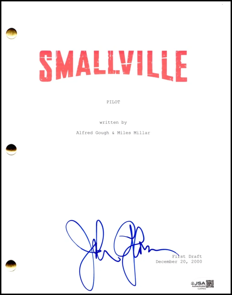John Glover Signed Autograph Smallville Full Pilot Script Screenplay w/ JSA COA