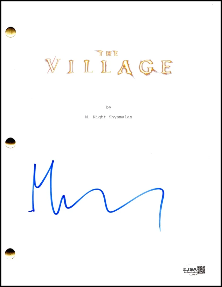 M Night Shyamalan Signed Autograph The Village Movie Script Screenplay - JSA COA