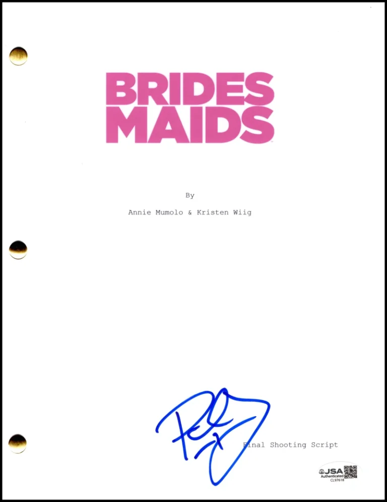 Paul Feig Signed Autograph Bridesmaids Full Movie Script Screenplay w/ JSA COA