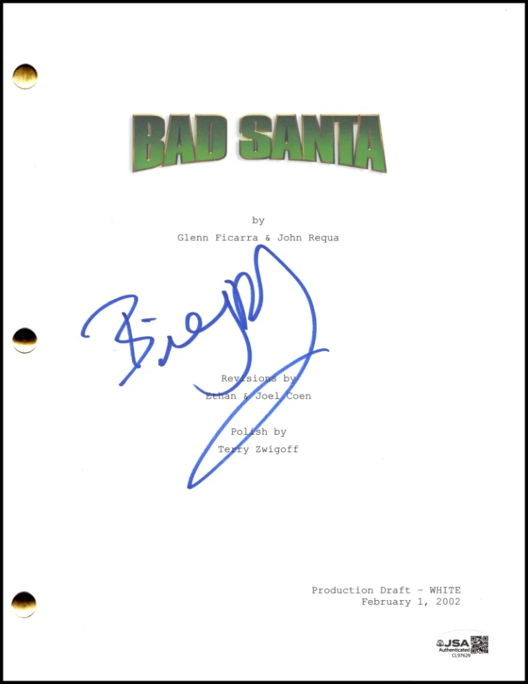 Billy Bob Thornton Signed Autograph Bad Santa Movie Script Screenplay w/ JSA COA