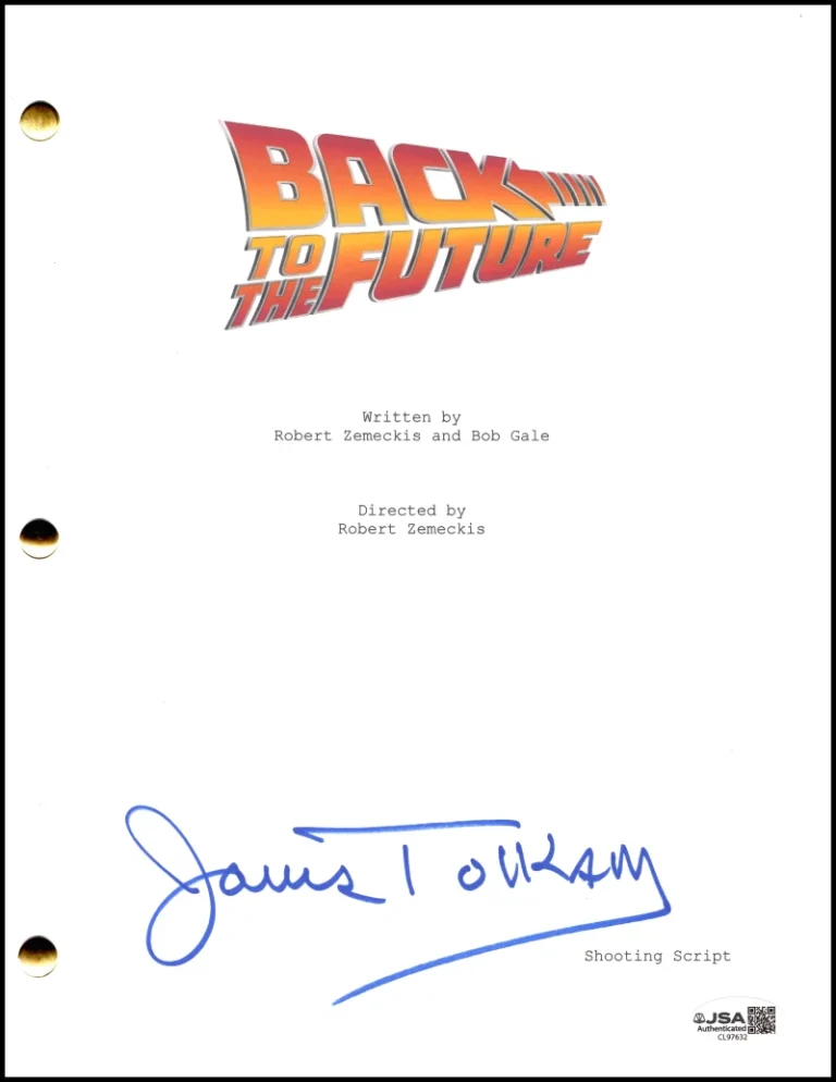 James Tolkan Signed Autograph Back to the Future Movie Script Screenplay JSA COA