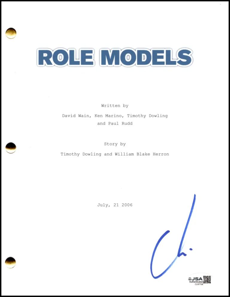 Christopher Mintz-Plasse Signed Autograph Role Models Script Screenplay JSA COA