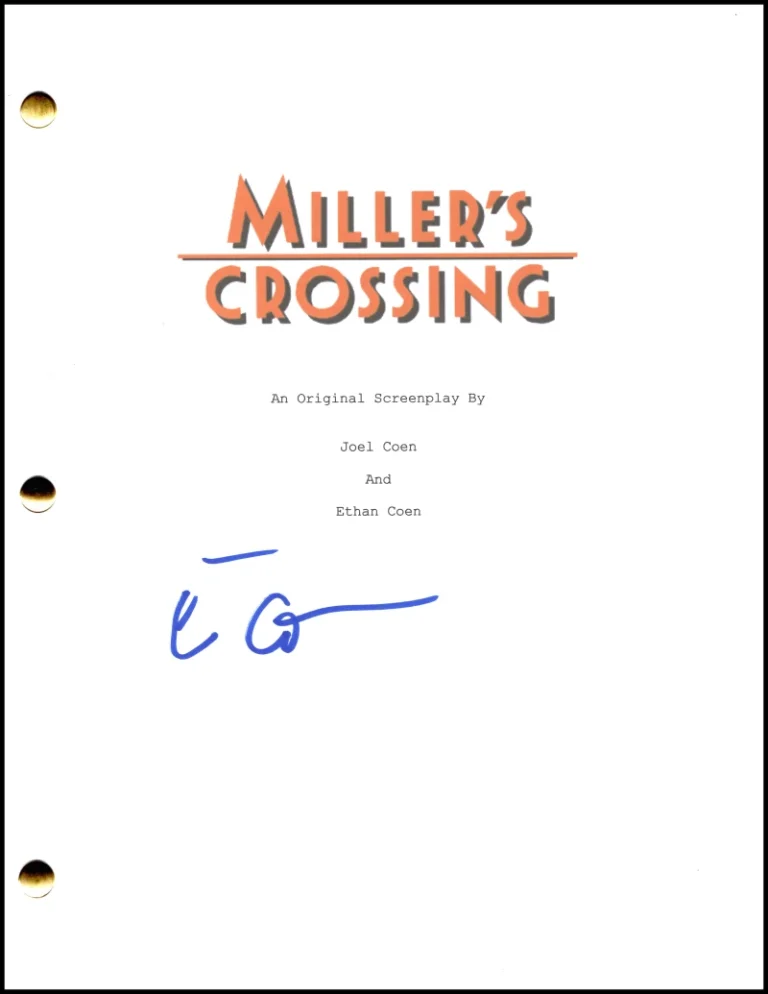 Ethan Coen Signed Autograph Miller's Crossing Full Movie Script Screenplay