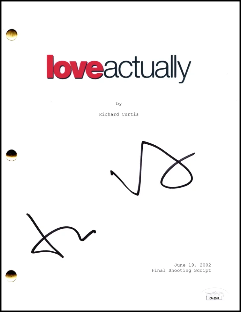 Hugh Grant Signed Autograph Love Actually Full Movie Script Screenplay JSA COA
