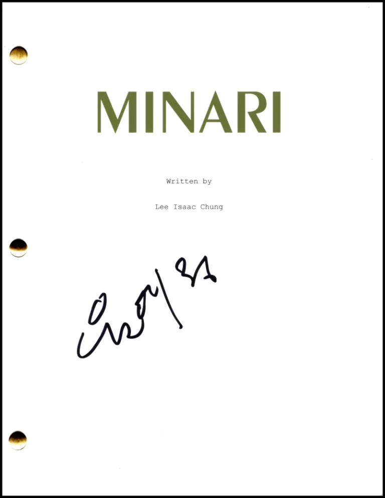 Yuh-jung Youn Signed Autograph Minari Full Movie Script Screenplay - Oscar Win!