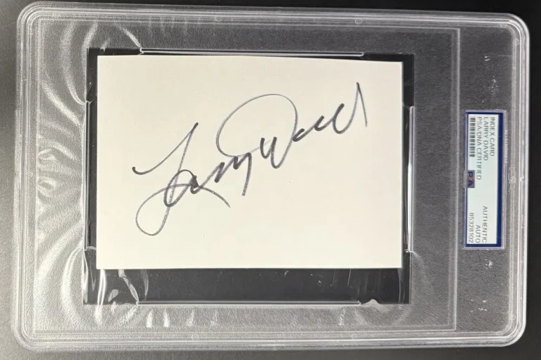 Larry David Seinfeld Signed Autograph PSA/DNA Encapsulated Slabbed Cut Card COA