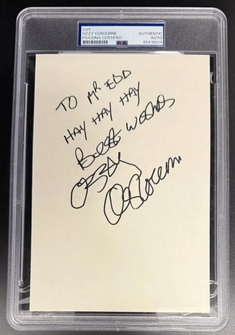 Ozzy Osbourne Signed Autograph PSA/DNA Slabbed Long Hand Written Personal Note