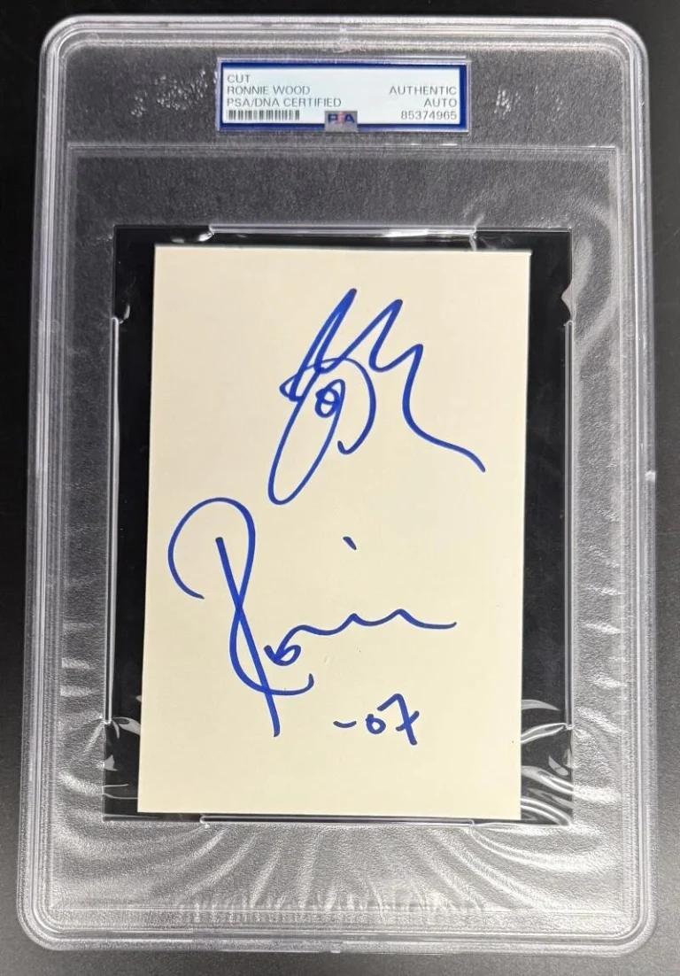Ronnie Wood Rolling Stones Signed Autograph PSA/DNA Slabbed Original Art Sketch