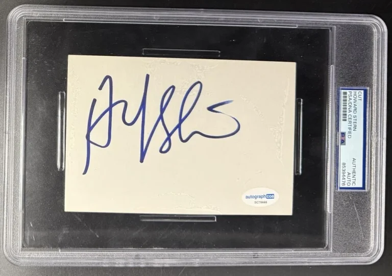 Howard Stern Signed Full Autograph PSA/DNA Slabbed Encapsulated Cut Card COA B