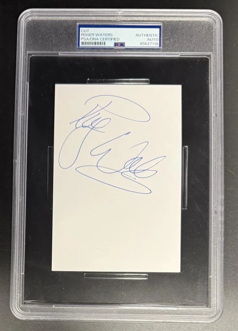 Roger Waters Signed Autograph PSA/DNA Slabbed Pink Floyd Rare Cut Card COA