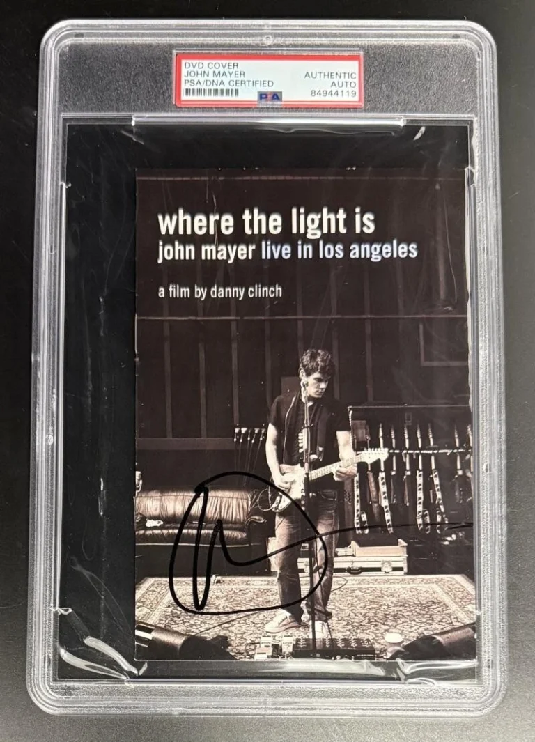 John Mayer Signed Autograph PSA/DNA Slabbed Where The Light Is DVD Booklet