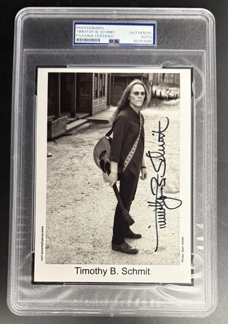 Timothy B. Schmit Eagles Signed Autograph PSA/DNA Slabbed Rare Photo Print COA D