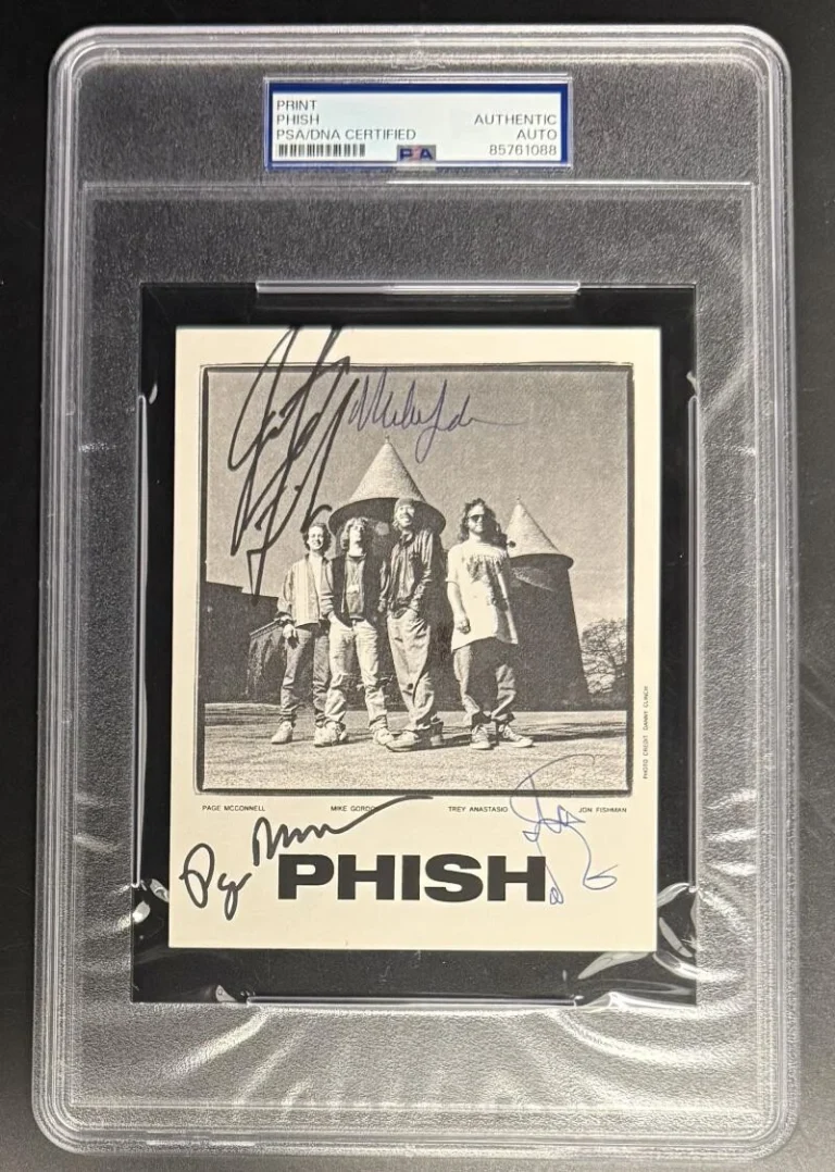 Trey Anastasio Jon Fishman Mike & Page Signed Autograph PSA/DNA Slab Phish Photo