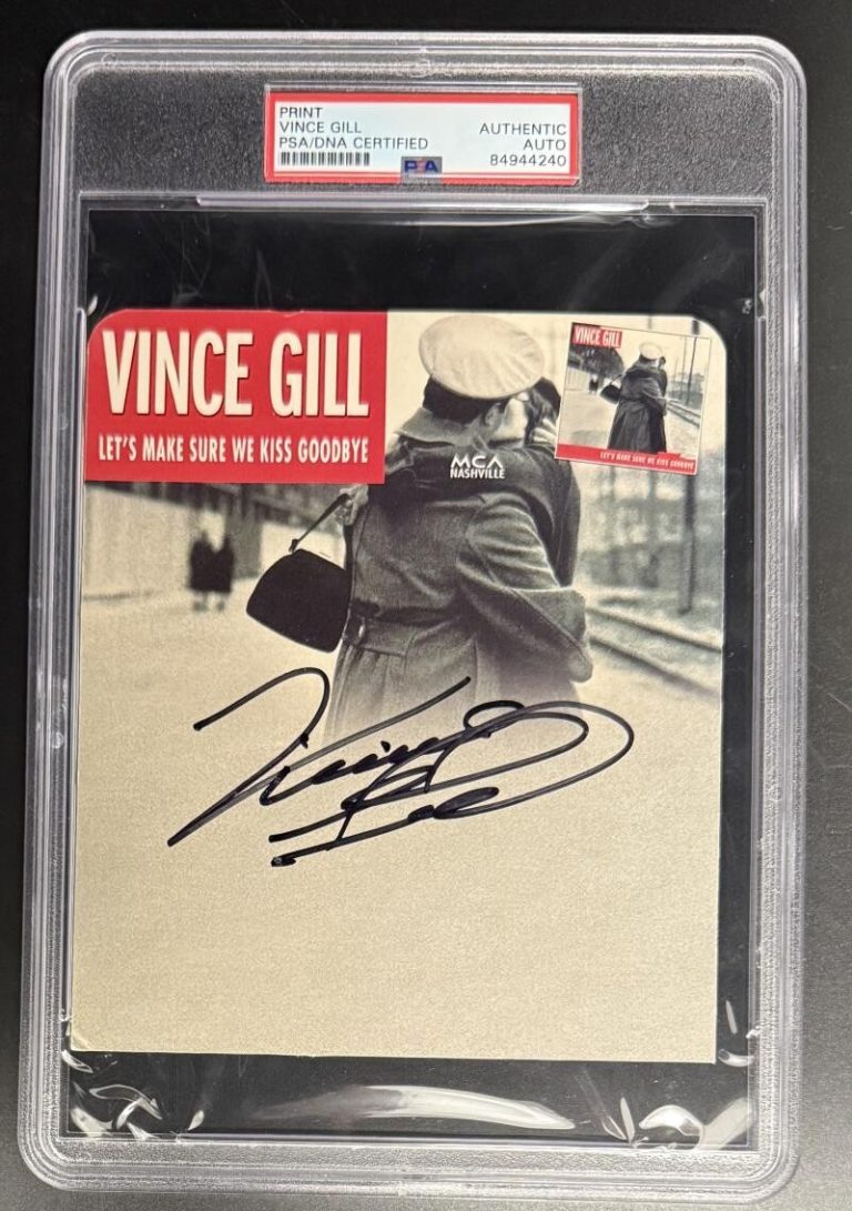 Vince Gill Signed Autograph PSA/DNA Slabbed Goodbye Kiss Rare Photo Print COA