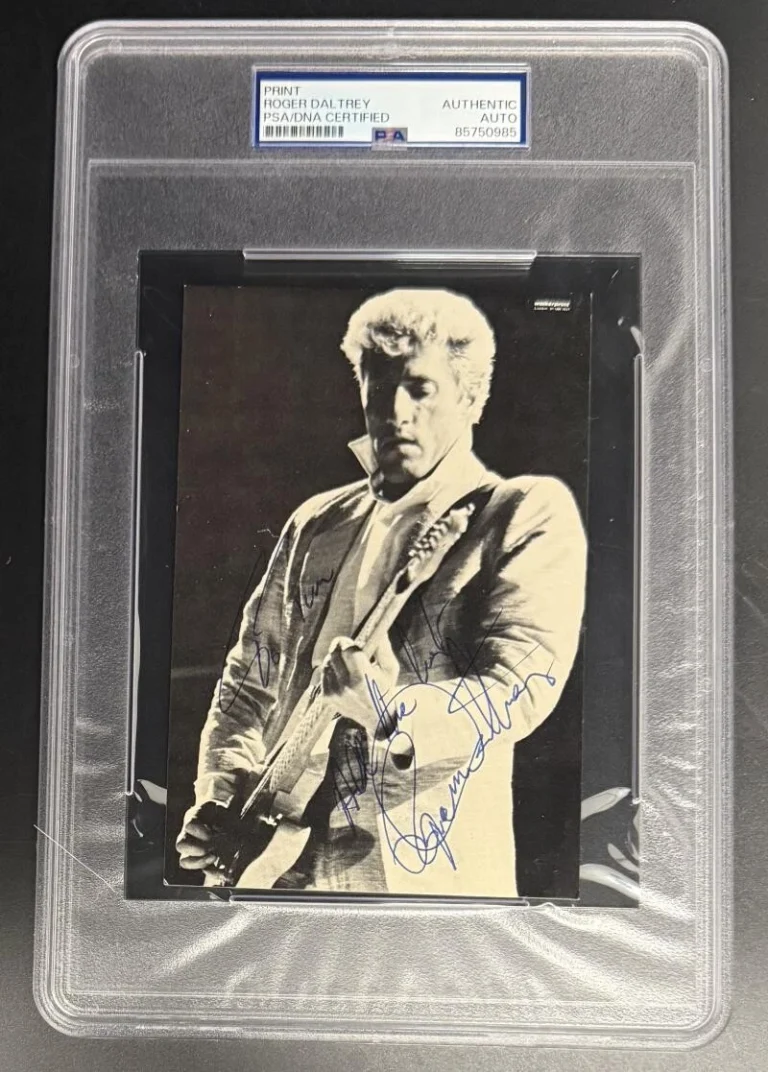 Roger Daltrey Signed Autograph PSA/DNA Slabbed The Who Guitar Photo Print COA
