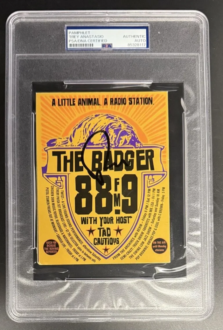 Trey Anastasio Phish Signed Autograph PSA/DNA Slabbed The Badger Pamphlet COA