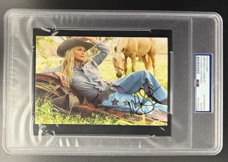 Miranda Lambert Signed Autograph PSA/DNA Slabbed Cowgirl Horse Postcard COA C