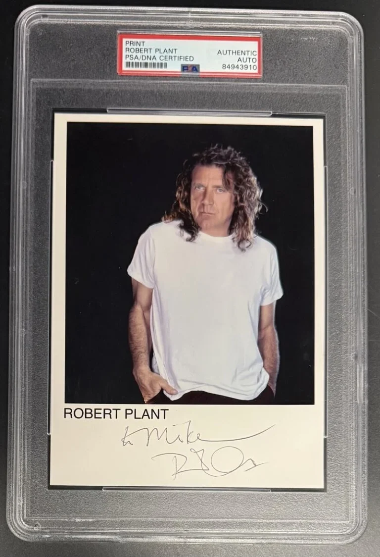 Robert Plant Signed Autograph PSA/DNA Slabbed Led Zeppelin Promo Photo - TO Mike