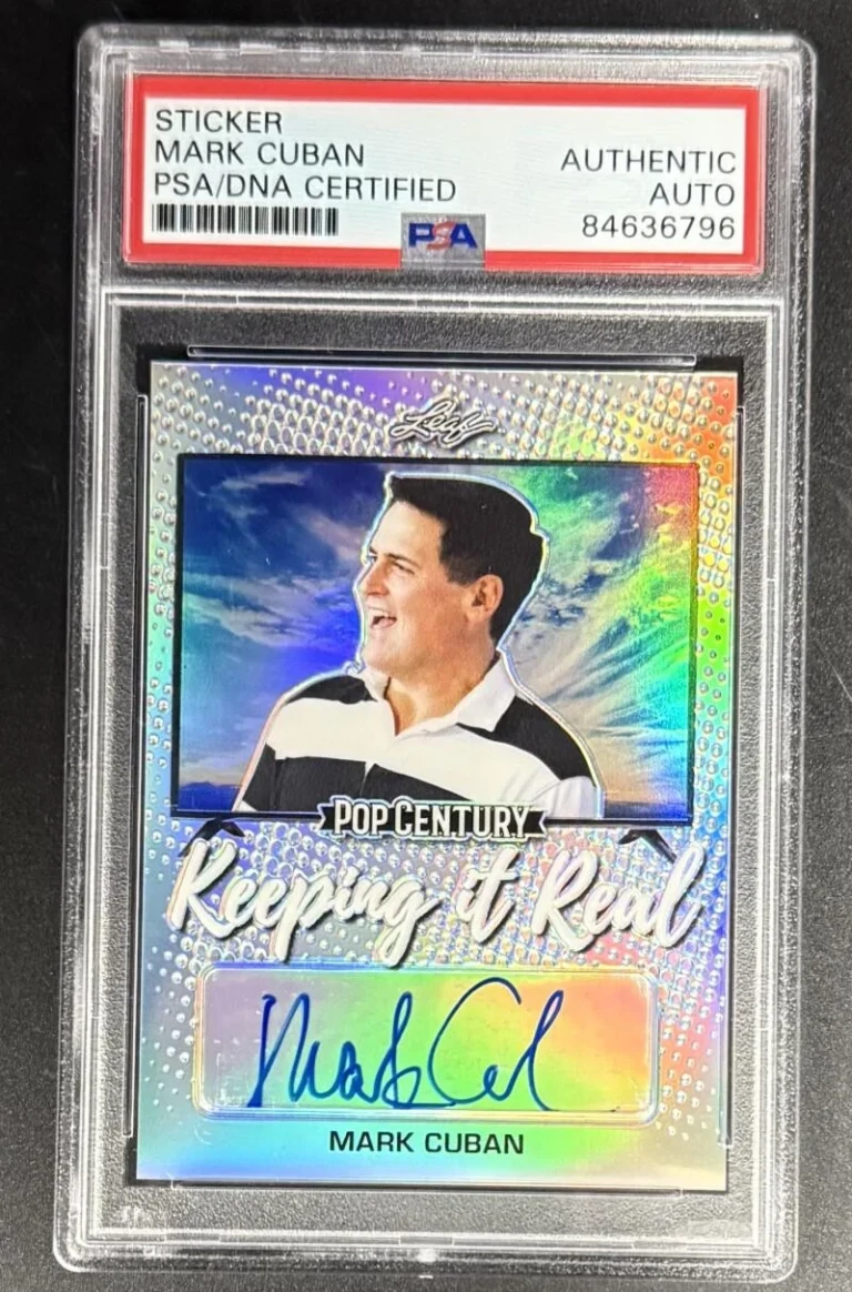 Mark Cuban Signed Autograph PSA/DNA COA Slab Mavericks Shark Tank Trading Card E