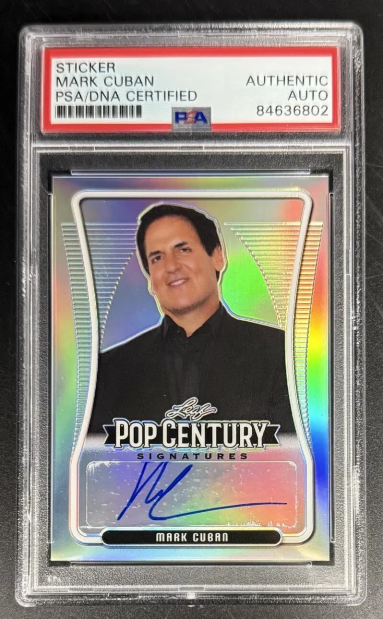 Mark Cuban Signed Autograph PSA/DNA COA Slab Mavericks Shark Tank Trading Card L