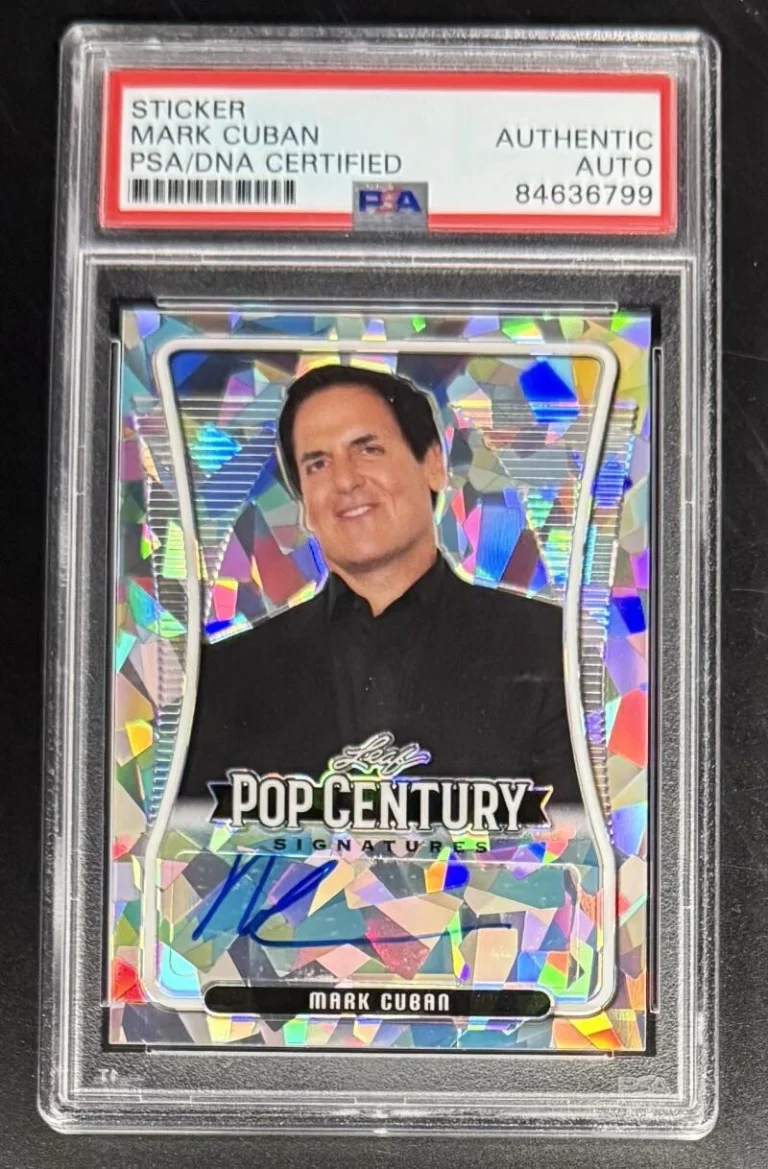 Mark Cuban Signed Autograph PSA/DNA COA Slab Mavericks Shark Tank Trading Card Q