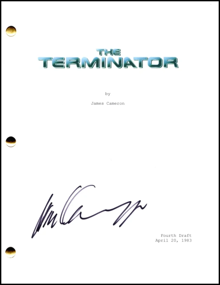 Arnold Schwarzenegger Signed Autograph The Terminator Script Screenplay JSA COA