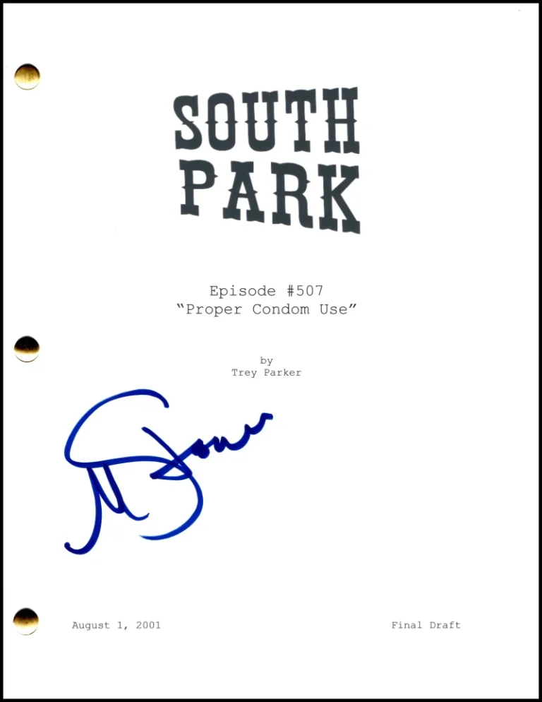 Matt Stone Signed Autograph South Park Episode Script Screenplay w/ JSA COA