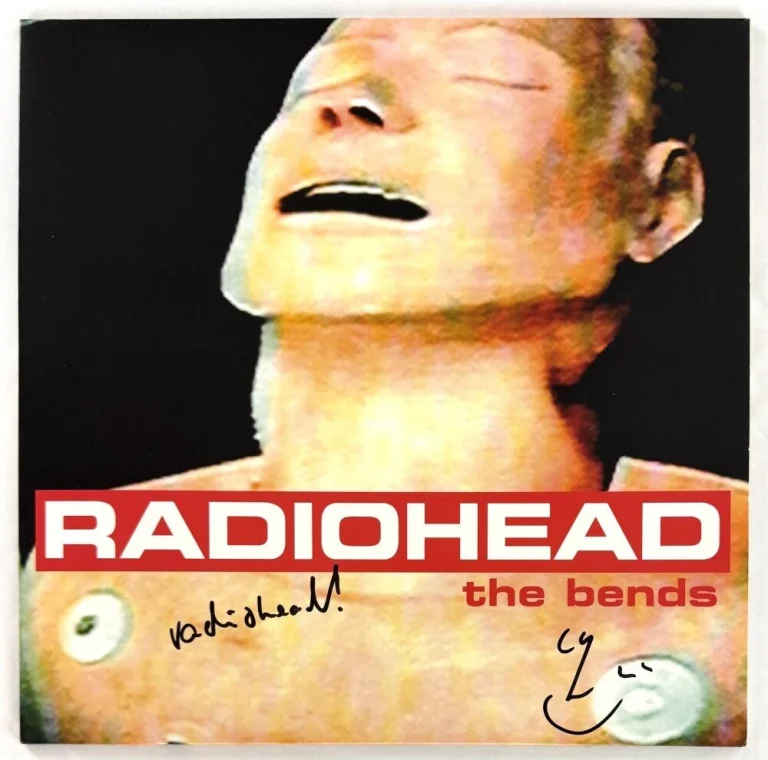 Colin Greenwood Signed Autograph Radiohead The Bends Album Vinyl Record JSA COA