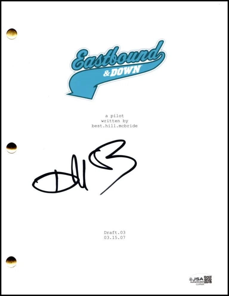 Danny McBride Signed Autograph Eastbound & Down Script - Kenny Powers w/ JSA COA