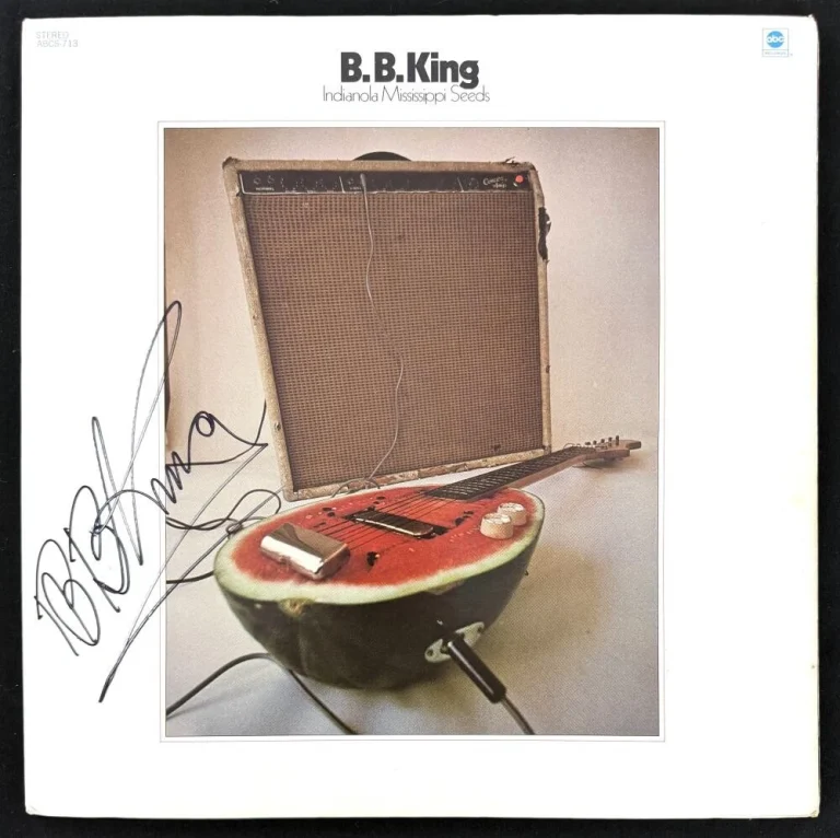 BB King Signed Autograph Indianola Mississippi Seeds Album Vinyl Record JSA COA