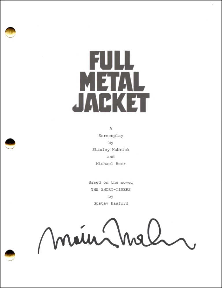 Matthew Modine Signed Autograph Full Metal Jacket Movie Script Screenplay Joker