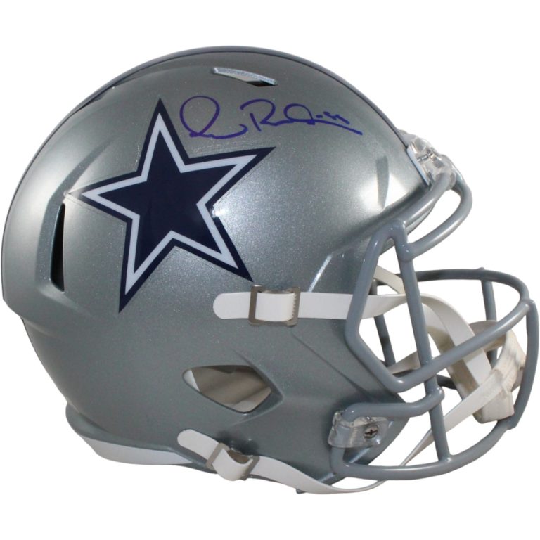 Michael Irvin Autographed Dallas Cowboys F/S Helmet Beckett Witness 56361