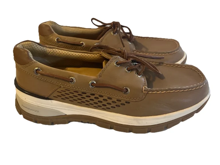 Sperry Gold Cup Billfish Plushwave Tan Leather Boat Shoe STS25063 Mens Size 9.5