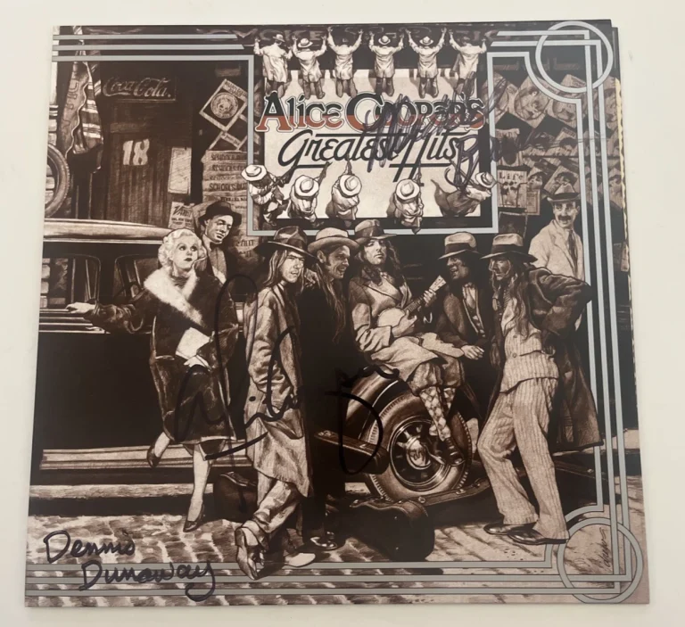 The Alice Cooper Band Signed Autographed x3LP Album Record BAS Guaranteed