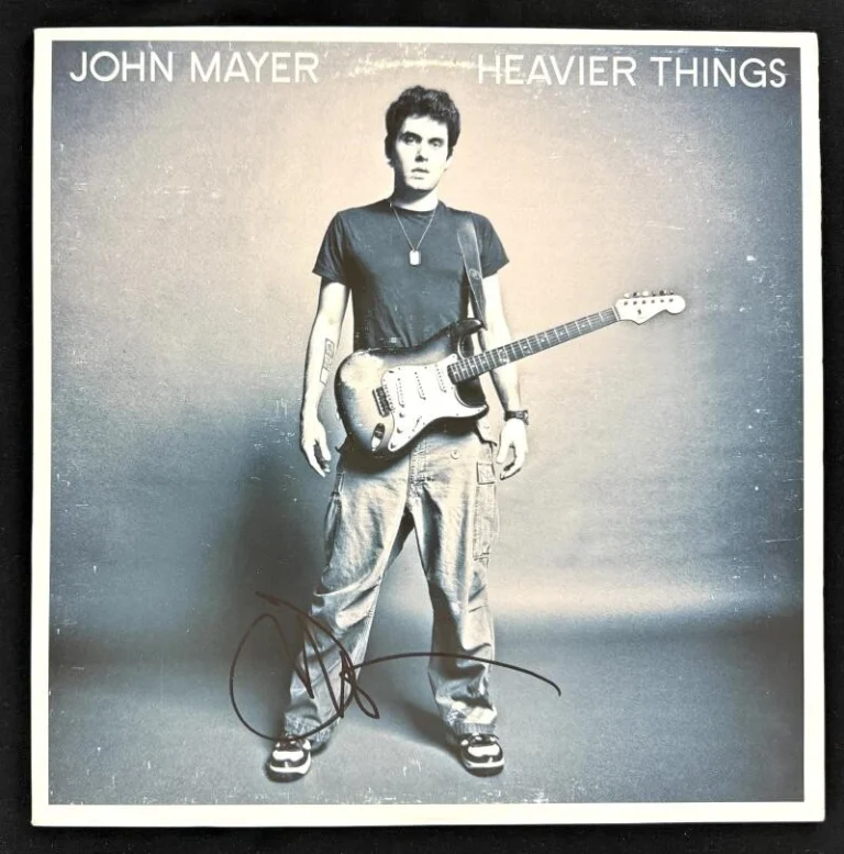 John Mayer Signed Autograph Heavier Things Album Vinyl Record LP w/ JSA COA