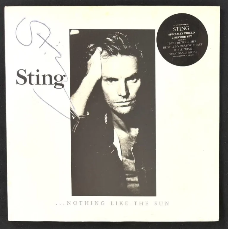 Sting Signed Autograph ... Nothing Like The Sun Album Vinyl Record w/ JSA COA