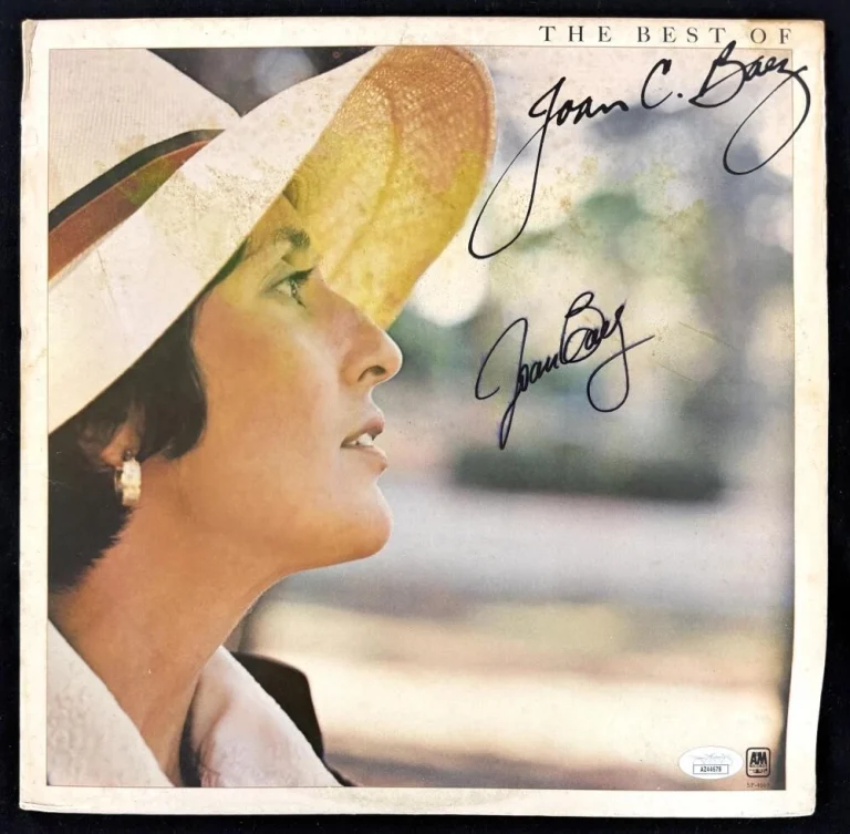 Joan Baez Signed Autograph The Best of Joan C Baez Album Vinyl Record w/ JSA COA