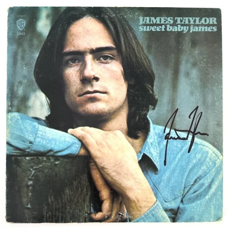James Taylor Signed Autograph Sweet Baby James Album Vinyl Record w/ JSA COA