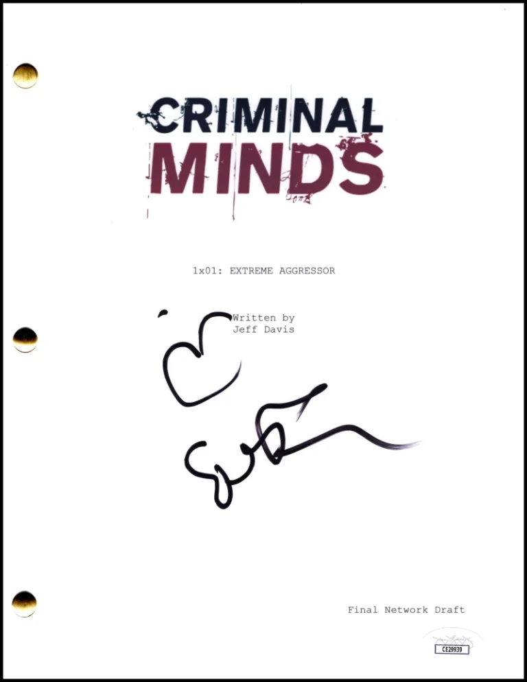 Matthew Gray Gubler Signed Autograph Criminal Minds Script Screenplay w/ JSA COA