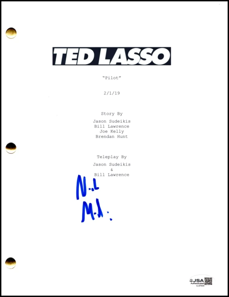 Nick Mohammed Signed Autograph Ted Lasso Full Pilot Script Screenplay w/ JSA COA