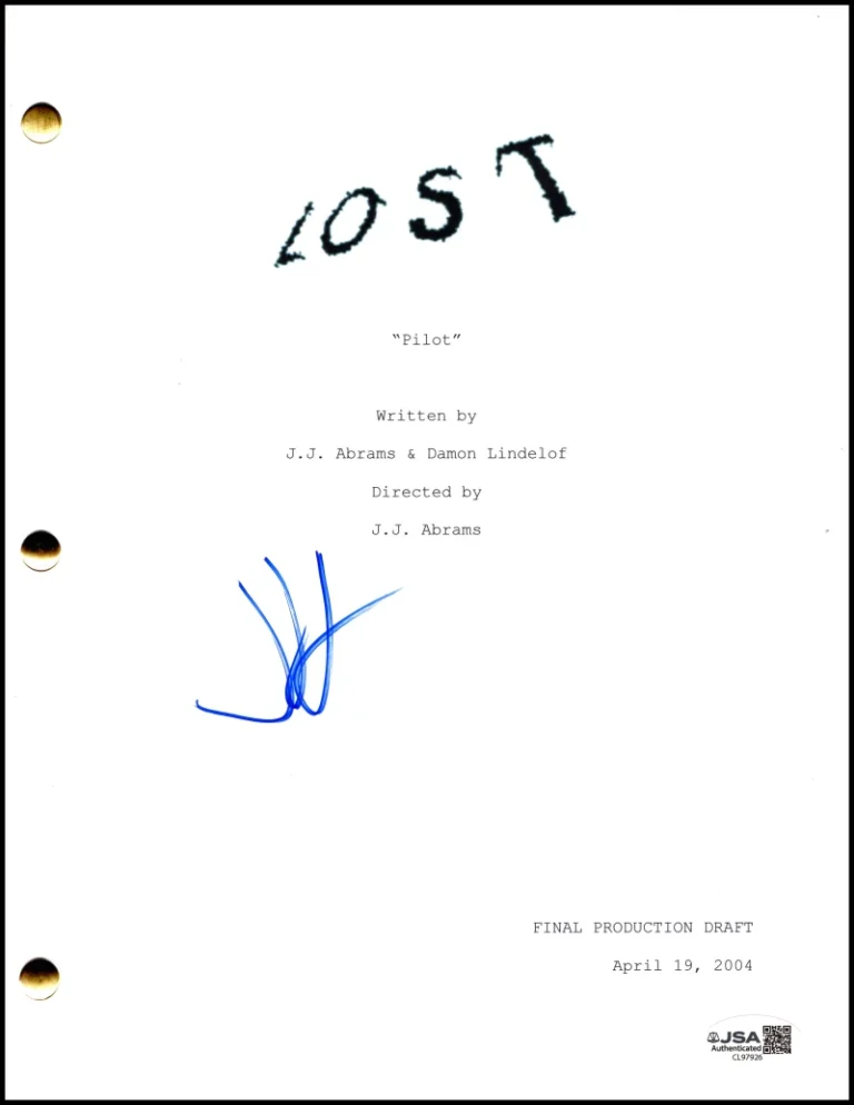 JJ Abrams Signed Autograph Lost Full Pilot Script Screenplay w/ JSA COA