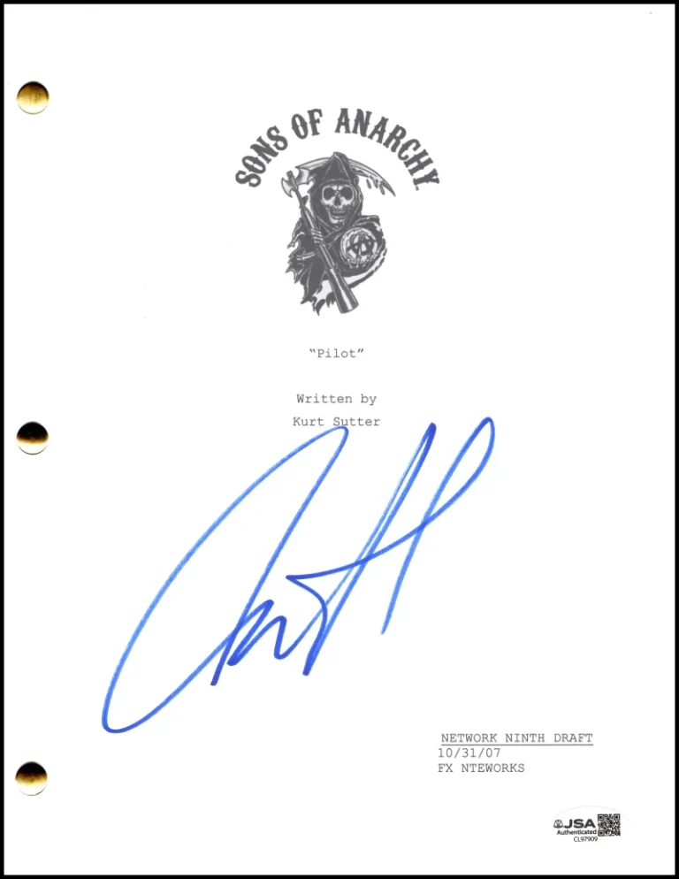 Charlie Hunnam Signed Autograph Sons of Anarchy Pilot Script  Jax Teller JSA COA