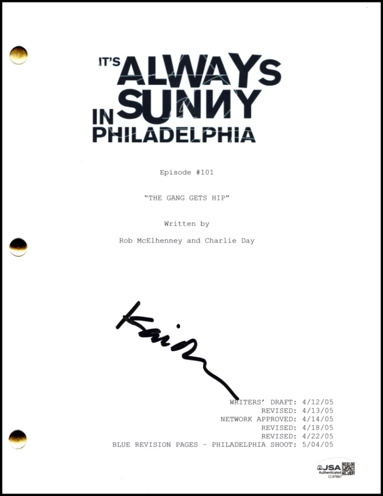 Kaitlin Olson Signed Autograph Always Sunny in Philadelphia Pilot Script JSA COA