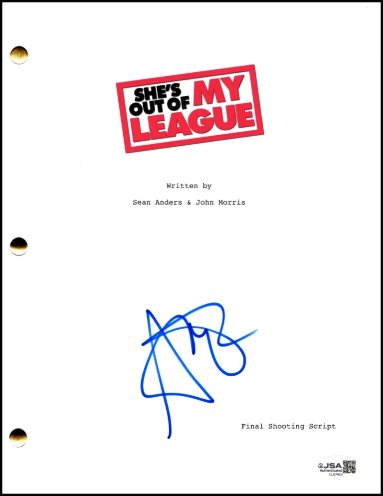 Alice Eve Signed Autograph She's Out of My League Movie Script Screenplay w/ JSA