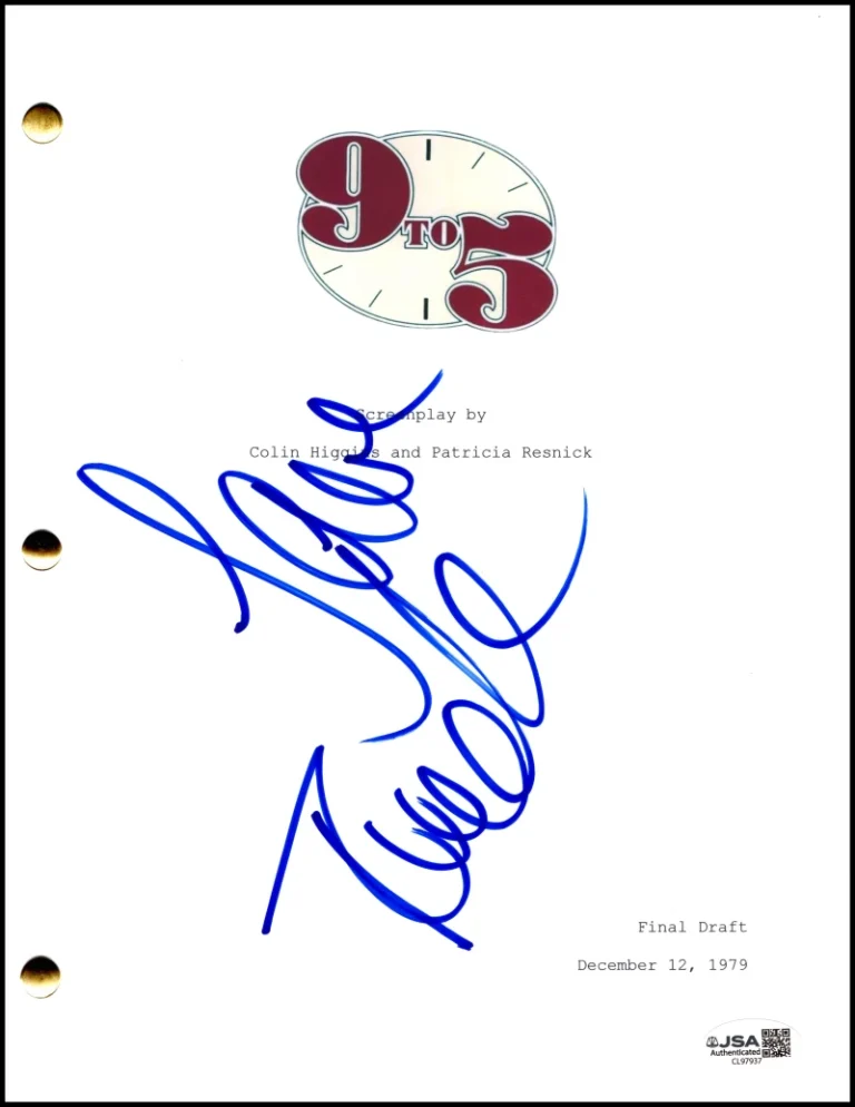 Jane Fonda Signed Autograph 9 to 5 Movie Script Screenplay - Judy Bernly JSA COA