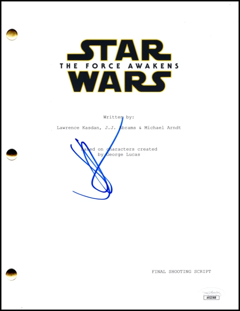 JJ Abrams Signed Autograph Star Wars The Force Awakens Movie Script w/ JSA COA